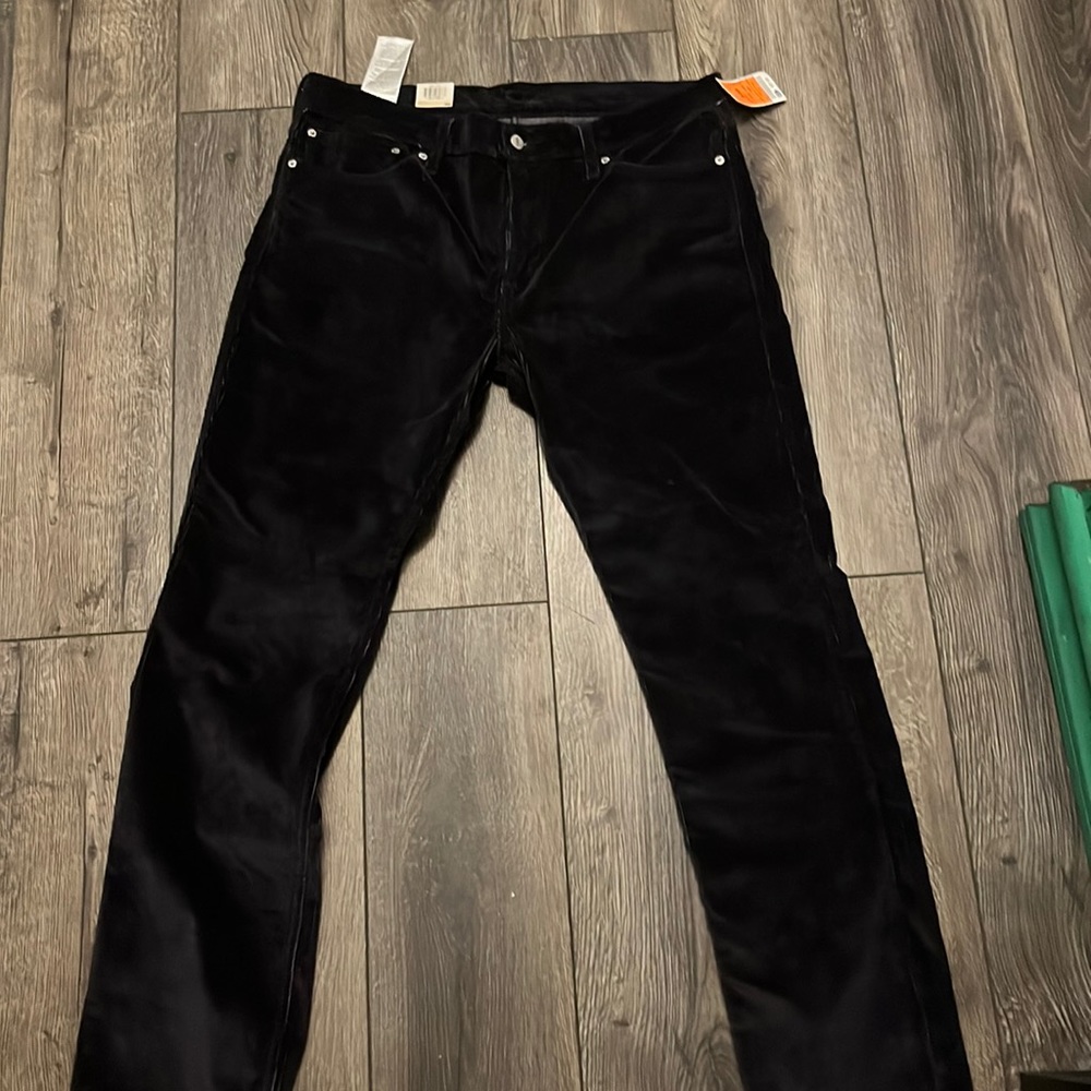 Dark Purple Denim Corduroy Pants